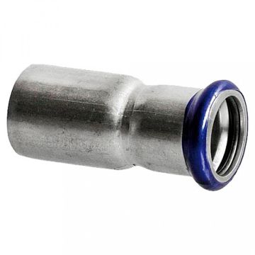 Rustfrit Pres reduktion lige muffe/nippel 18mm