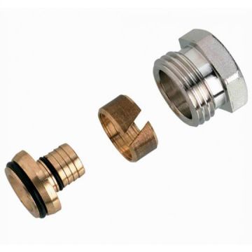 Danfoss klemringsfitting 15mm x 1/2" til pex-rør