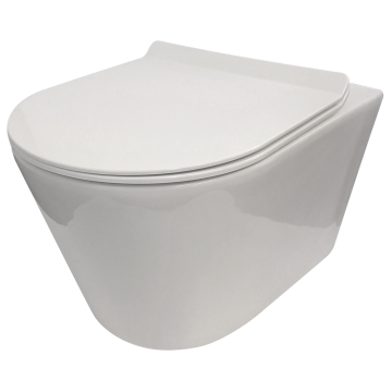 Bella 3 væghængt rimless toilet med softclose slimline toiletsæde