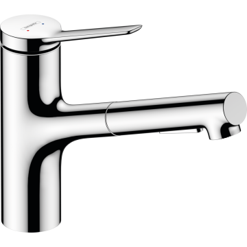 hansgrohe Zesis M33 køkkenarmatur 150 m/udtræksbruser, 2jet krom