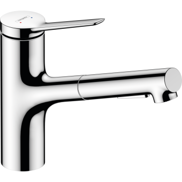 hansgrohe Zesis M33 køkkenarmatur 150 m/udtræksbruser, 2jet