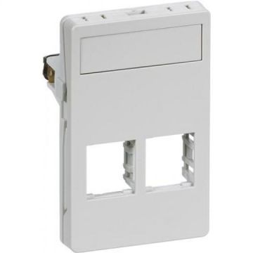 Actassi dataudtag T3 2xRJ45 1½ modul Lysegrå