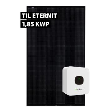 Growatt solcelleanlæg til eternit 1,85 kWp