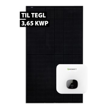 Growatt solcelleanlæg til tegl 3,65 kWp