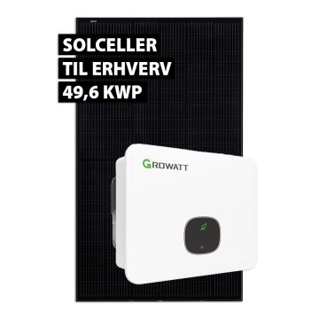  Growatt solcelleanlæg til erhverv 49,6 kWp MID 50KTL3-X2