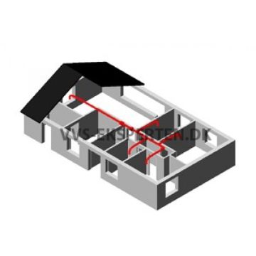 Varmeflytningssæt 2 rum m/Kanalventilator 240 m³/h