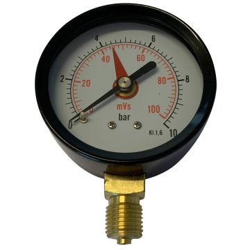 Manometer 1/4" 63mm  0-10 Bar