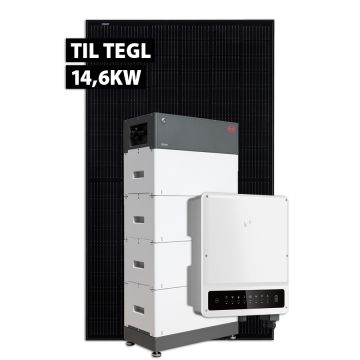 Goodwe hybrid solcelleanlæg til tegl 14,6 kWp