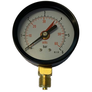 Manometer 1/4" 63mm 0-6 bar